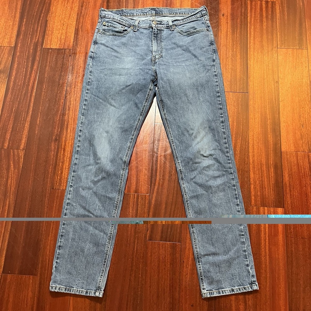Levis Jeans Mens 36x36 (36x34) 541 Athletic Taper Blue Light Wash Fade Grunge